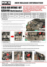 Load image into Gallery viewer, HKS COLD AIR INTAKE BOX KIT GZEA14H (US) 70026-BT002