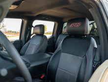 Load image into Gallery viewer, PRP 2021+ Ford 150/ 2023+ SuperDuty Front Seat Covers (Pair) - Black w/ Red Stich