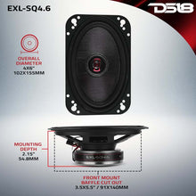Load image into Gallery viewer, DS18 4x6in 60 Watts RMS 3 ohm 2-Way Coaxial Speakers And Component System w/ Fiberglass Cone