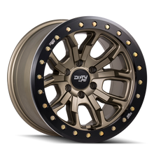 Load image into Gallery viewer, Dirty Life 9303 DT-1 17x9/8x165.1 BP/-12mm Offset/130.8mm Hub Satin Gold Wheel - Beadlock - GTR Auto