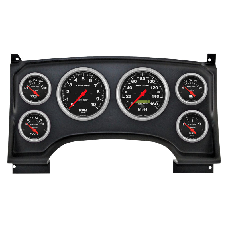 Autometer Sport-Comp Direct Fit Dash Kit 94-97 Chevy S10 Truck (2 x 3-3/8in. / 4 x 2-1/16in.) 2933-11