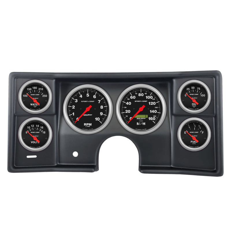 Autometer Sport-Comp Direct Fit Dash Kit 78-81 Malibu / El Camino / Montecarlo (2 x 5in/4 x 2-5/8in) 2935-11