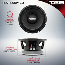 Load image into Gallery viewer, DS18 12in 1500 Watts RMS 2 ohm Mid-Bass Loudspeaker