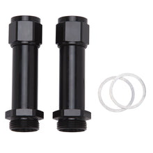 Load image into Gallery viewer, Russell Adapter Fitting -8 Female An To Holley Dual Feed 750 Through Domin. 1350 Male Blk Ano 2 Pk