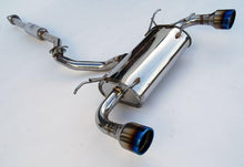 Load image into Gallery viewer, Invidia Subaru BRZ / Scion FRS Q300 w/ Rolled Titanium Tips Cat- Back Exhaust (Blue Edge) HS12SSTG3T