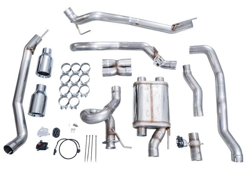 AWE 2024+ Ford Ranger Raptor 3.0L Switchpath Cat-Back Exhaust - Chrome Silver Tips 3025-32306