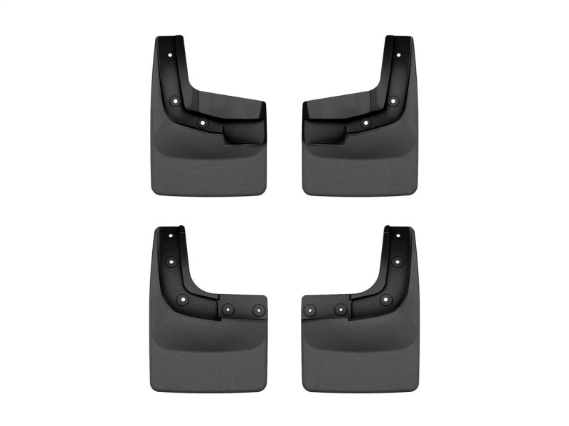WeatherTech 2024 Ford Ranger (No Raptor) No Drill Front & Rear MudFlaps - Black 110186-120186