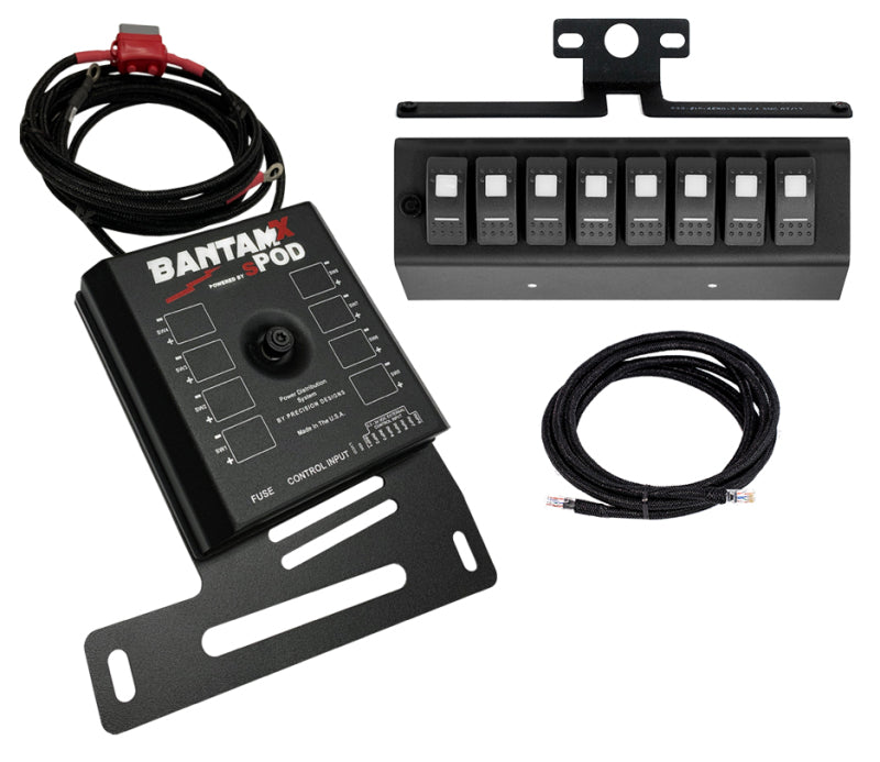 sPOD 07-08 Jeep Wrangler JK BantamX w/Blue LED Switch Panel