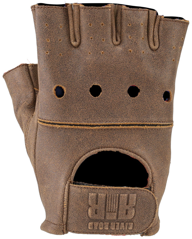 Kuryakyn Leather By River Road Buster Vintage Shorty Gloves Black - 2XL
