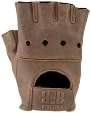 Load image into Gallery viewer, Kuryakyn Leather By River Road Buster Vintage Shorty Gloves Black - Medium