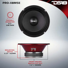 Load image into Gallery viewer, DS18 8in 275 Watts RMS 8 ohm Mid-Range Loudspeaker Sealed Back
