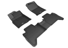 Load image into Gallery viewer, 3D MAXpider 2018-2020 Toyota Tacoma Double Cab Kagu 1st &amp; 2nd Row Floormats - Black