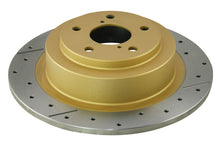 Load image into Gallery viewer, DBA 03-06 Subaru Baja Rear Street Series Drilled &amp; Slotted Rotor w/Gold Hat