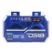Load image into Gallery viewer, DS18 8-GA Amplifier Install Kit Advance- Blue