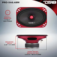 Load image into Gallery viewer, DS18 4x6in 100 Watts RMS 4 ohm Mid-Range Bullet Loudspeaker