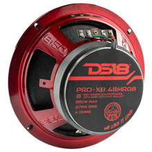 Load image into Gallery viewer, DS18 8in 275 Watts RMS 4 ohm Mid-Range Loudspeaker RGB Bullet Loudspeaker