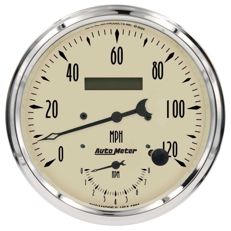 Autometer Antique Beige Tach/Speedo 5in. - 120mph & 8k RPM 1870