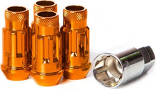 Load image into Gallery viewer, Wheel Mate Muteki SR48 Open End Locking Lug Nut Set of 4 - Orange 12x1.50 48mm