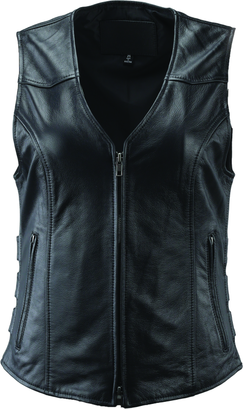 Kuryakyn Leather By River Road Plains Leather Vest Black Womens - 2XL 094416