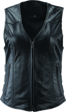 Load image into Gallery viewer, Kuryakyn Leather By River Road Plains Leather Vest Black Womens - 2XL 094416