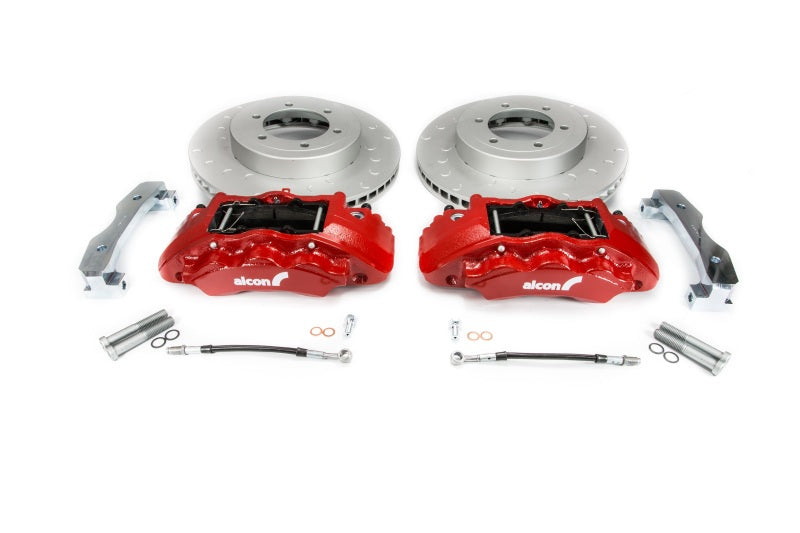 Alcon 2016+ Toyota Tacoma w/ 17in+ Wheels 352x30mm Rotors 6-Piston Calipers Front Brake Kit - Red ALABKF1551G58