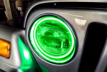 Load image into Gallery viewer, Oracle 97-06 Jeep Wrangler TJ Surface Mount LED Headlight Halo Kit - Green