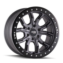 Load image into Gallery viewer, Dirty Life 9303 DT-1 17x9/5x127 BP/-12mm Offset/78.1mm Hub Matte Gunmetal Wheel - Simulated Rashring - GTR Auto
