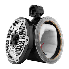 Load image into Gallery viewer, DS18 Marine And Powersports Towers 10in RGB LED Lights Black Carbon Fiber Speakers Not Included