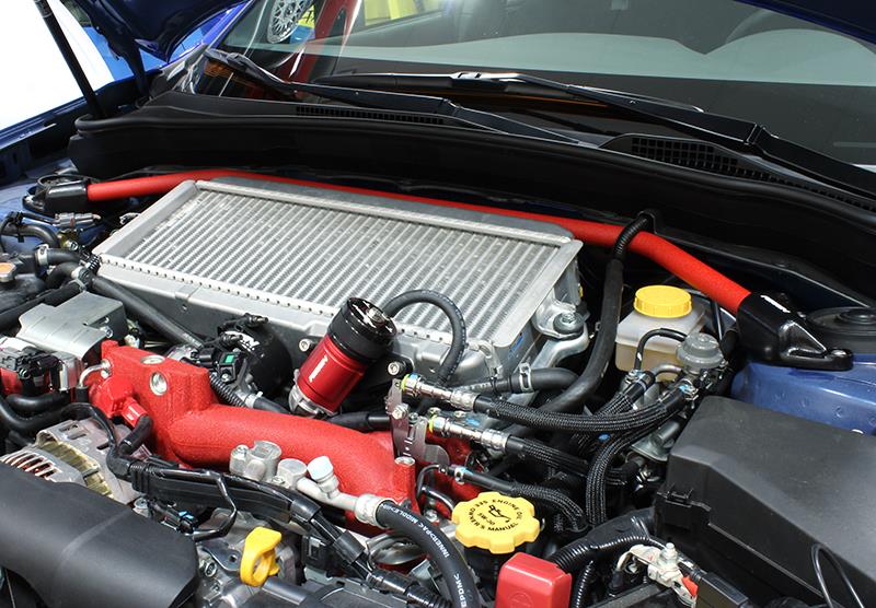 PERRIN 08-14 WRX/STI/Impreza / 14-18 Forester / 13-17 Crosstrek / 05-09 Legacy FR Strut Brace - Red - GTR Auto