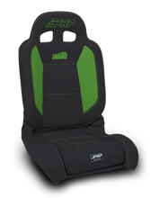 Load image into Gallery viewer, PRP EnduroDaily Reclining Suspension Seat - Black/Green Vinyl - Passenger