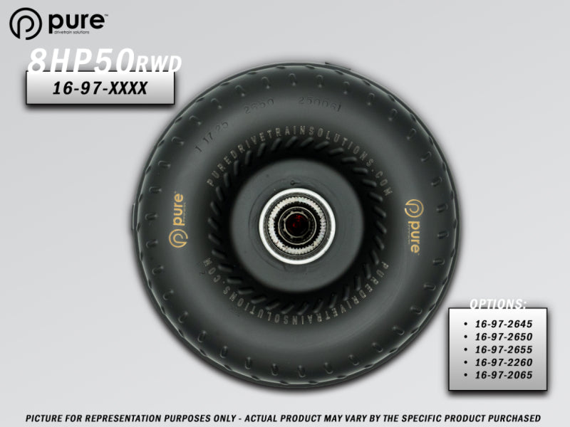 Pure Drivetrain 8HP50 High Performance Billet Race Torque Converter - 26/55 Stator - RWD