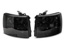 Load image into Gallery viewer, Raxiom 07-14 Chevrolet Silverado 1500 HD Axial OEM Rep Headlights- Chrome Housing- Smoked Lens