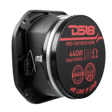 Load image into Gallery viewer, DS18 4in Super Bullet Tweeter Neodymium 220 Watts RMS 1.5in Titanium Vc 8 ohm Black