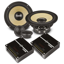 Load image into Gallery viewer, DS18 Dlx Quality 6.5in + 2in 2-Way 150 Watts RMS 4 ohm Yellow Straw + Composite Foam Cone Component