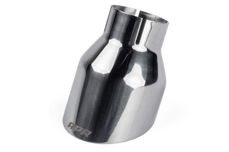 APR Single-Walled 4in Slash-Cut Tips - Polished Silver - Set of 2 TPK0004