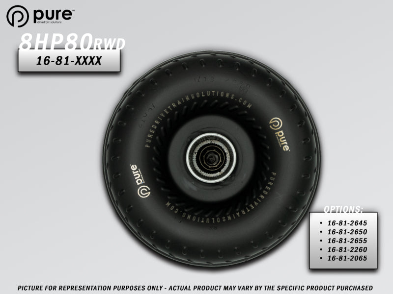 Pure Drivetrain 8HP80 High Performance Billet Race Torque Converter - 26/45 Stator - RWD