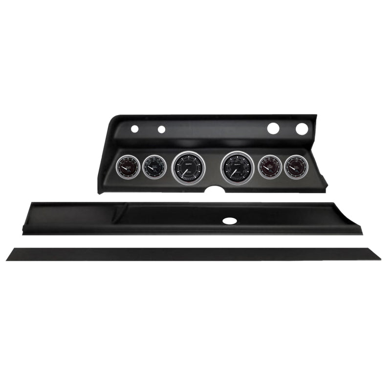 Autometer Chrono Chrome Direct Fit Dash Kit 1966 Chevy Chevelle (2 x 3-3/8in. / 4 x 2-1/16in.) 2931-15