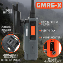 Load image into Gallery viewer, Rugged Radios Waterproof GMRS Handheld Radio with NOAA Alerts - FM Radio
