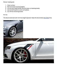 Load image into Gallery viewer, APR Sideburn Stickers - Black APR/Black Stripe (Pair) PM100344