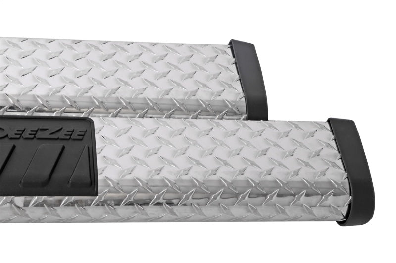 Dee Zee Universal Tubes - 6In Oval - Brite Tread Aluminum (RegCab)
