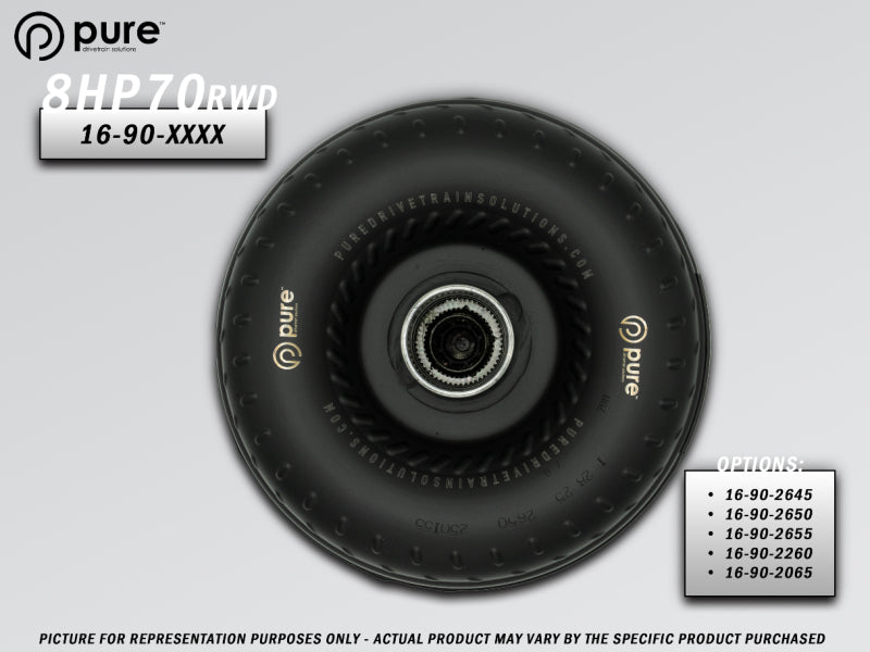Pure Drivetrain 8HP70 High Performance Billet Race Torque Converter - 22/60 Stator - RWD