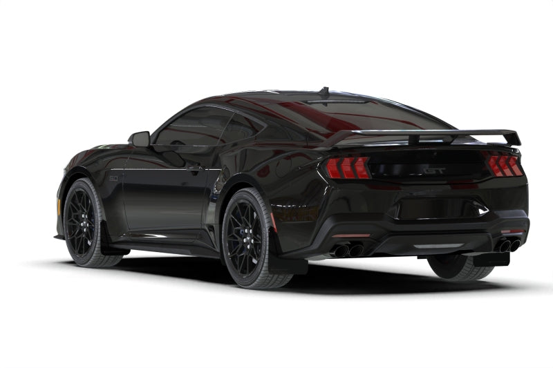 Rally Armor 2024+ Ford Mustang Black UR Mud Flap w/ Red Logo