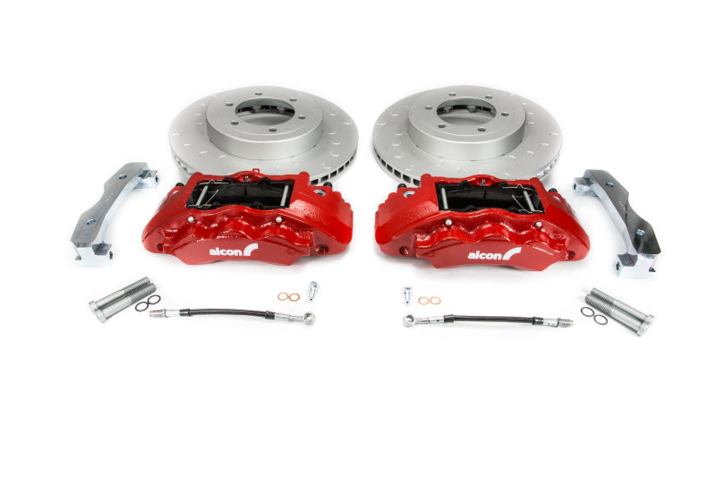 Alcon 2016+ Toyota Tacoma w/ 17in+ Wheels 352x30mm Rotors 6-Piston Calipers Front Brake Kit - Red ALABKF1551G58