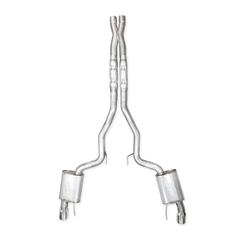 Stainless Works 2024 Mustang GT Catback Dual Tips Redline Sound H-Pipe Performance Connect Exhaust M24CBHPCR
