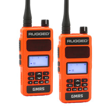 Load image into Gallery viewer, Rugged Radios GMR5-X - 5W GMRS Handheld Radio - Waterproof w/ XL Battery - 2 Pack - Orange