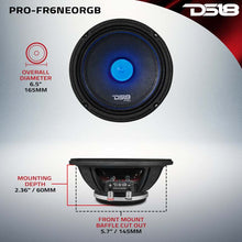 Load image into Gallery viewer, DS18 6.5in 225 Watts RMS 4 ohm Neodymium Full Range Loudspeaker RGB Bullet Loudspeaker