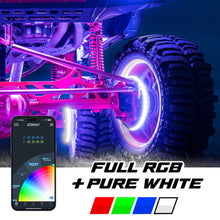 Load image into Gallery viewer, XKGlow XKmax 15in LED Ultra 3-Row Wheel Ring Light Kit w/RGBW Color Chasing App Control