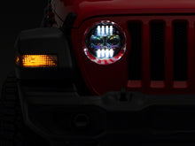 Load image into Gallery viewer, Raxiom 18-23 Jeep Wrangler JL Axial Series 9-In Angel Eye LED Headlights- Black Housing (Clear Lens)