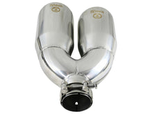 Load image into Gallery viewer, aFe Takeda 2.5in 304 Stainless Steel Clamp-on Exhaust Tip Drivers Side 2.5in Inlet 4inDual- Polished