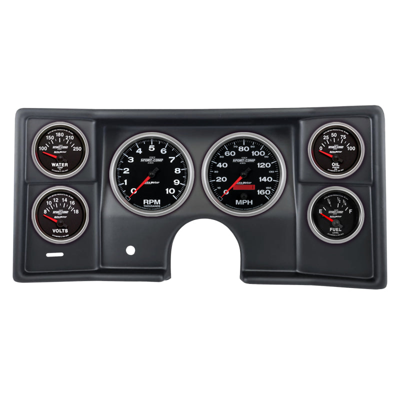 Autometer Sport-Comp II Direct Fit Dash Kit 78-81 Malibu / El Camino (2 x 5in. / 4 x 2-5/8in.) 2935-12